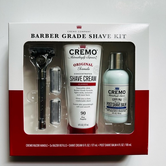 Cremo Company Barber Grade Shave Kit Full Size Gift Set Brand New